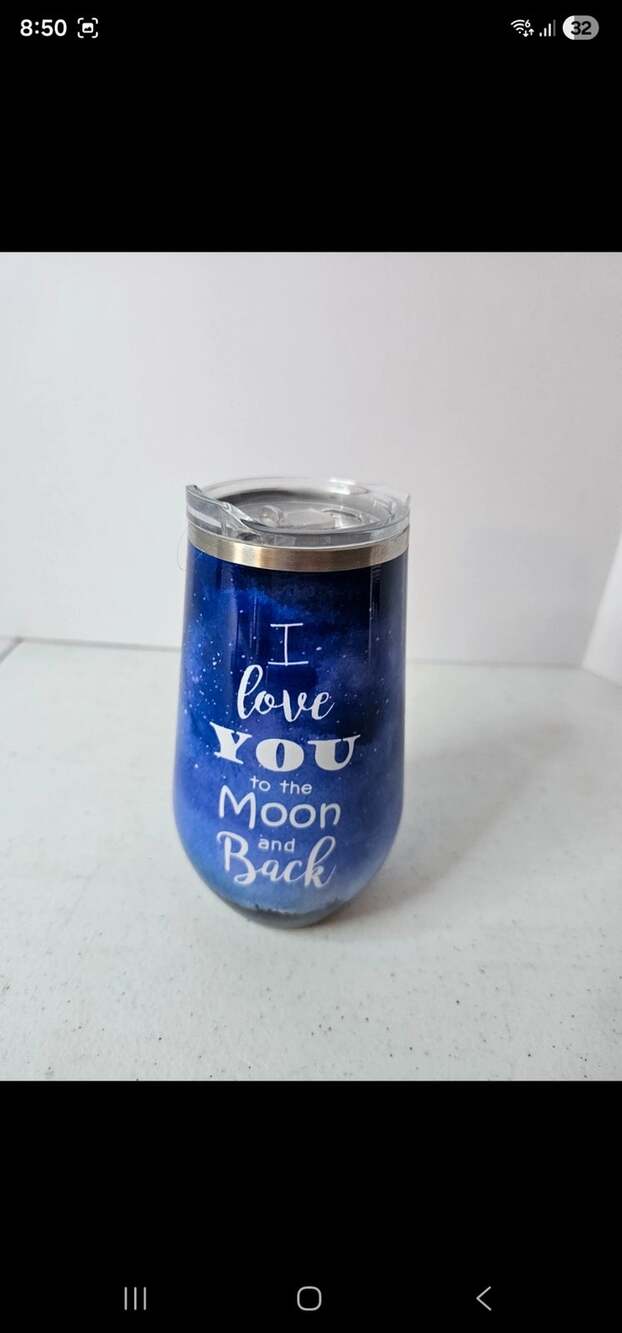 I love you too the moon and back tumbler